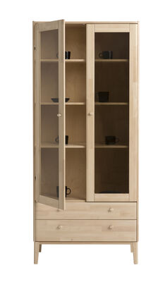 Kiteen Matinea vitriini 79x36x182 cm lakattu koivu